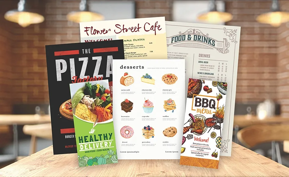 Menu printing Blackpool