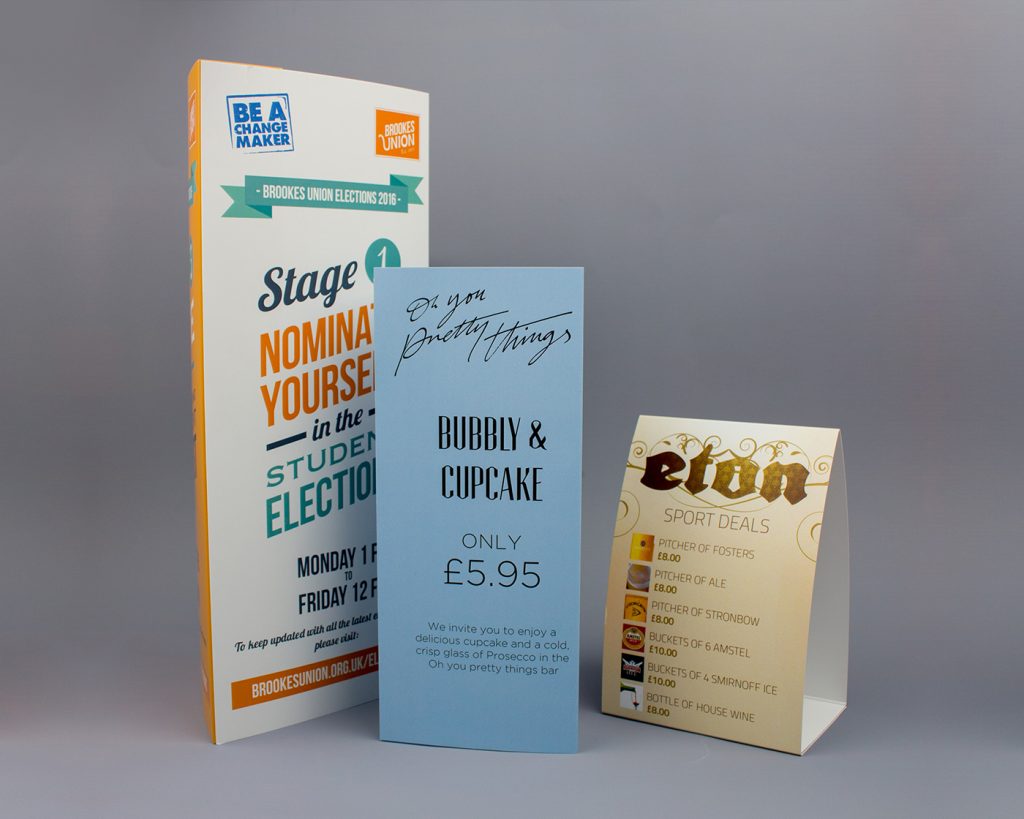 Table Tents Printing Blackpool